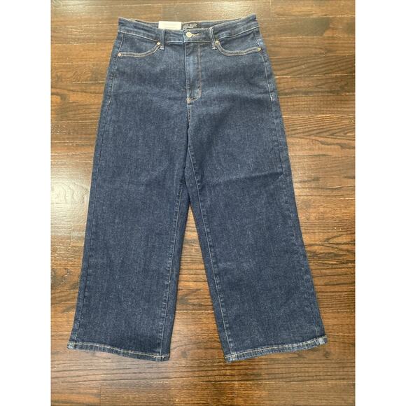 NWT! Judy Blue Curvy High Waist Tummy Control Tailored Crop Jeans 11/30 Wide Leg - Picture 4 of 8